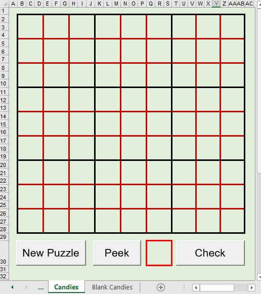 Excelduko Blank Candy Sheet